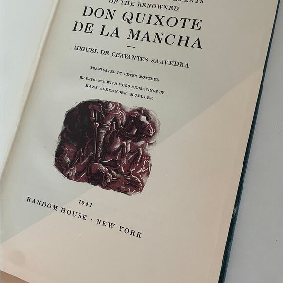 1941 Don Quixote de La Mancha by Cervantes - Random House - Illustrated - Picture 2 of 8